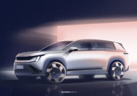 Škoda ukázala první skici sedmimístného elektromobilu Peaq. Premiéra proběhne 23. června ve Francii